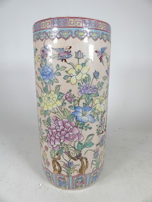 Lot 98 - A large Chinese ceramic stick stand with...