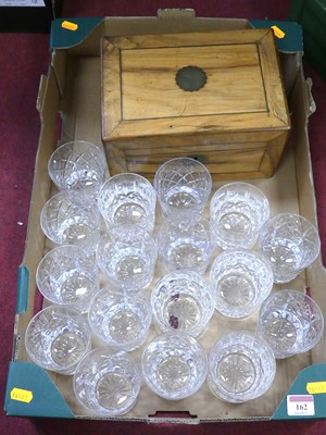Lot 162 - A Victorian walnut lady's work box, the hinged...