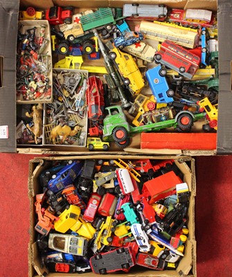 Lot 635 - A large collection of unboxed Dinkys, Corgis,...