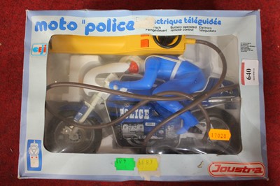 Lot 640 - A Joustra Moto Police remote control motorbike,...