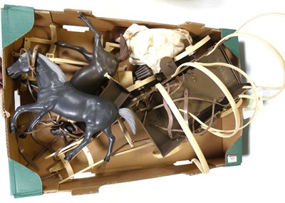 Lot 529 - A large-scale plastic horse-drawn wild west...