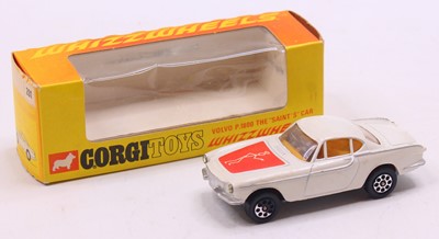 Lot 1658 - Corgi Toys, 201, The Saints Volvo, white body,...