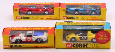 Lot 1783 - Corgi Toys Whizzwheels, group of four, racing...