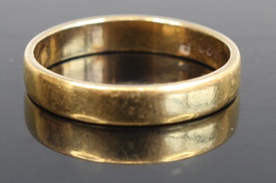 Lot 309 - A 22ct gold wedding band, sponsor HS Ltd, size...