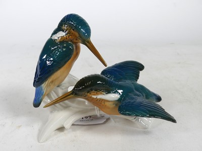 Lot 197 - A Karl Ens porcelain figure group of two...