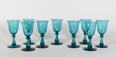 Lot 202 - A set of nine 19th century Stourbridge...