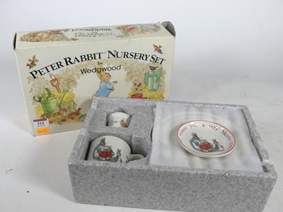 Lot 214 - A Wedgwood Peter Rabbit nursery teaset, in...