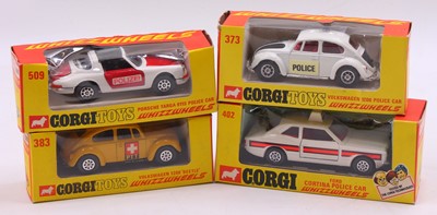 Lot 1785 - Corgi Toys Whizzwheels group of four emergency...
