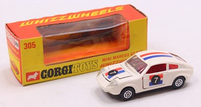 Lot 1667 - Corgi Toys, No. 305 Mini Marcos GT850 with...