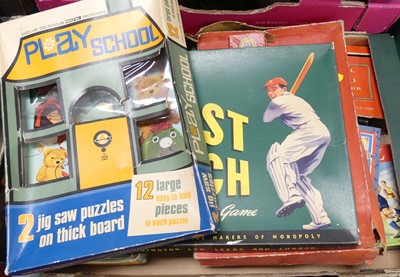 Lot 561 - A box of various toy games to incude Testmatch,...