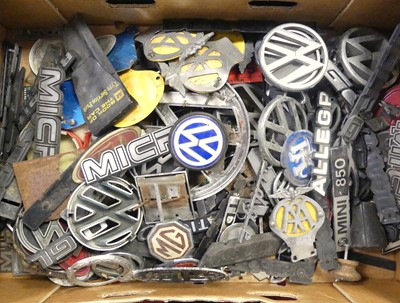 Lot 545 - One tray of various car badges to include...