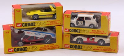 Lot 1753 - Corgi Toys Whizzwheels, group of four racing...