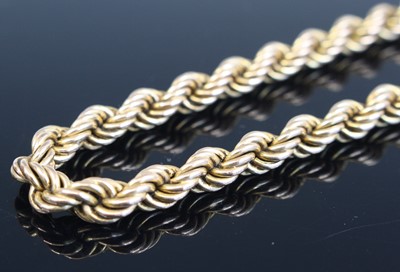 Lot 329 - A modern 9ct gold ropetwist necklace, 60cm, 26.6g