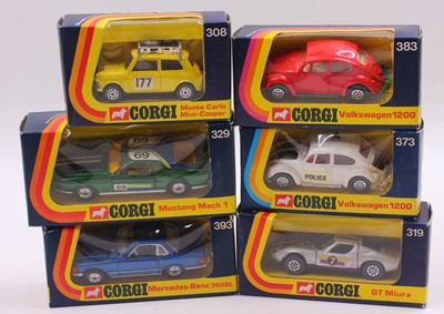 Lot 1763 - Corgi Toys group of six later released diecast,...