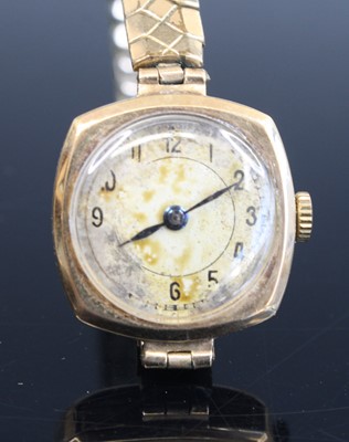Lot 361 - A vintage lady's 9ct gold cased manual wind...