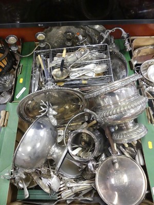 Lot 242 - A collection of silver plated items, to...