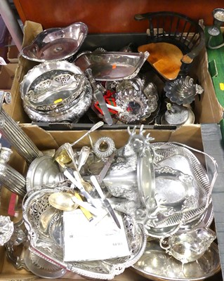 Lot 243 - A collection of silver plated items, to...
