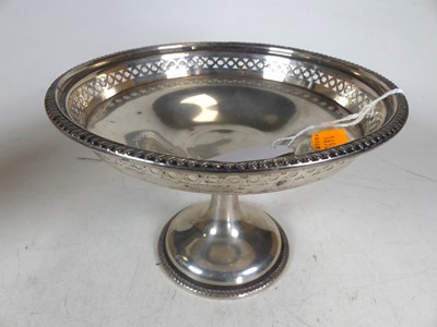 Lot 270 - A George VI silver pedestal bonbon dish,...