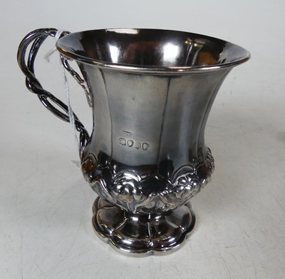 Lot 273 - A 19th century silver christening mug, of...