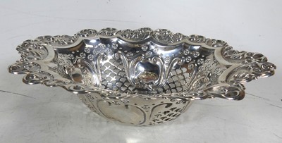Lot 288 - A Victorian silver bonbon dish, of pierced...