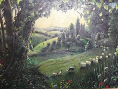 Lot 1002 - Contemporary school  - landscape scene with...