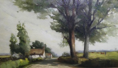 Lot 1005 - 20th century school landscape scene with...