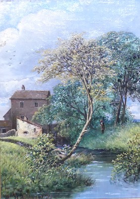 Lot 1007 - F Buckstone - Mill near Stafford, oil on...