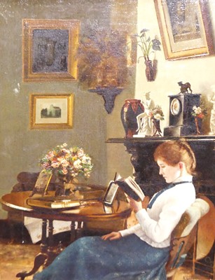 Lot 1017 - Ann Gessen (Danish, exh. 1885-87) - Interior...