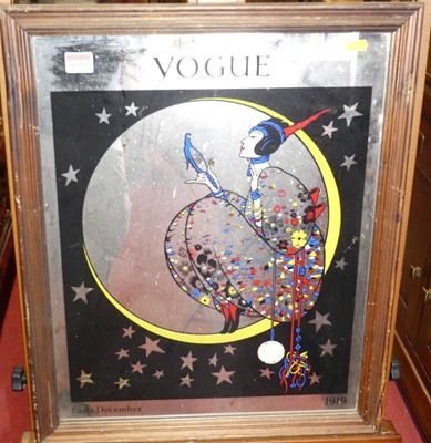 Lot 1029 - Reproduction advertising wall mirror for Vogue,...