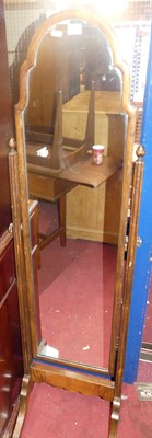 Lot 1138 - A beech cheval mirror