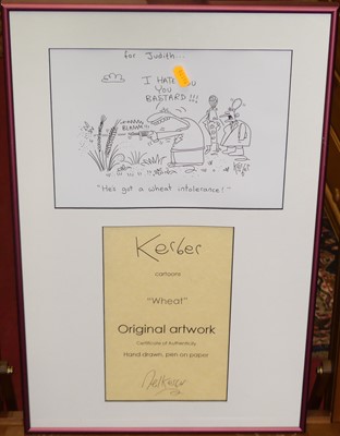 Lot 1032 - Neil Kerber - Wheat, ink on paper, 20x28cm,...