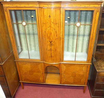 Lot 1143 - A circa 1900 Sheraton Revival satinwood and...
