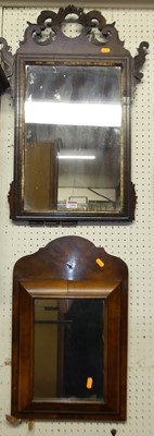 Lot 1153 - A 19th century fret-cut mahogany wall mirror...