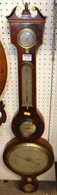 Lot 1161 - A Regency mahogany circular four-dial wheel...