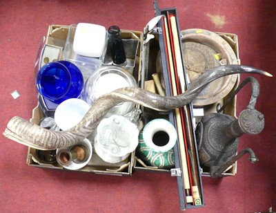 Lot 589 - Two boxes of various miscellaneous items to...