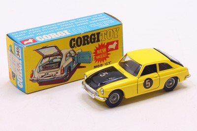 Lot 1674 - Corgi Toys No. 345 MGC GT competition model...