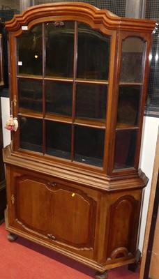Lot 1167 - A Dutch walnut credence shaped display cabinet,...