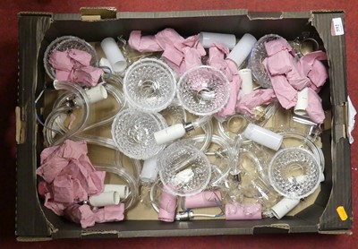 Lot 592 - A box of glass parts for a glass electrolier