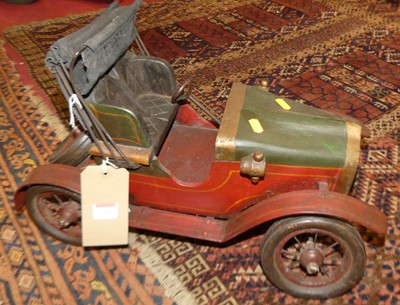 Lot 1188 - A polychrome painted wood and metal model of a...