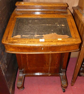 Lot 1216 - A mid-Victorian figured walnut and amboyna...