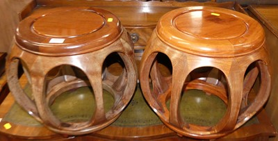 Lot 1217 - A pair of contemporary Eastern hardwood barrel...