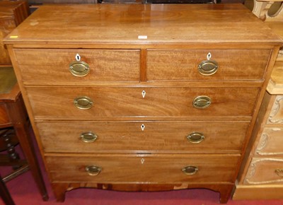 Lot 1221 - A 19th century mahogany squarefront chest of...