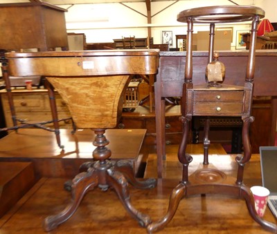 Lot 1230 - A mid-Victorian figured walnut serpentine...