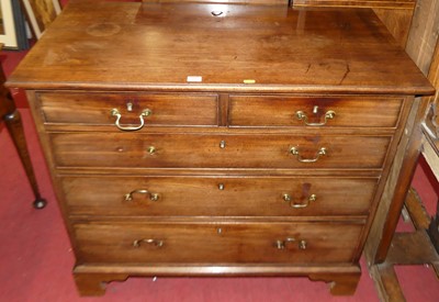 Lot 1233 - A George III mahogany squarefront chest of two...