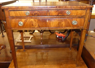 Lot 1236 - A Regency mahogany bowfront two drawer side...