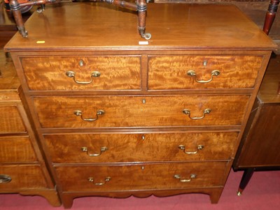 Lot 1238 - A 19th century mahogany squarefront chest of...