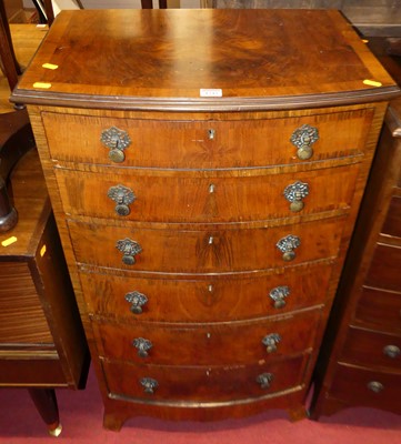 Lot 1243 - A 1930s figured walnut and crossbanded...