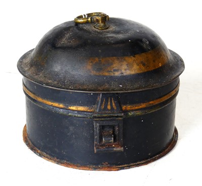 Lot 436 - A 19th century Toleware spice tin, the domed...