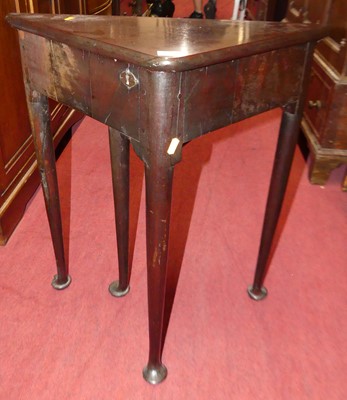 Lot 1251 - A George III mahogany single rear dropflap...