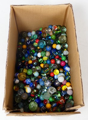 Lot 442 - A collection of glass marbles, various periods,...